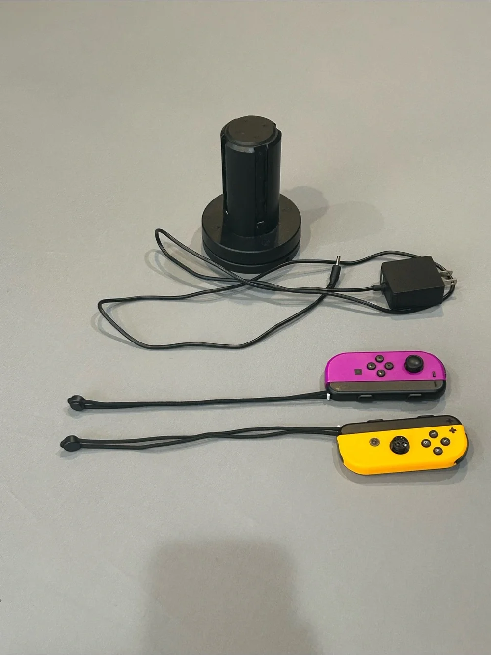 Nintendo Joy-Con Set in Neon Pink and Neon Yellow with Charging Stand + Charger